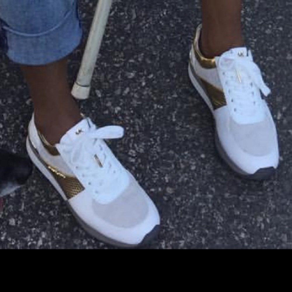 Michael Kors Allie mixed- media trainer
